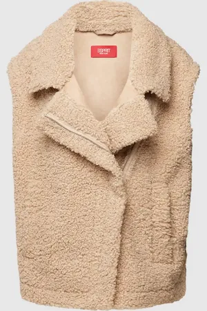 ESPRIT Weste aus Teddyfell mit Reverskragen in , Größe XL