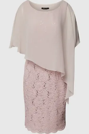 Swing Knielanges Cocktailkleid im Double-Layer-Look in , Größe 48