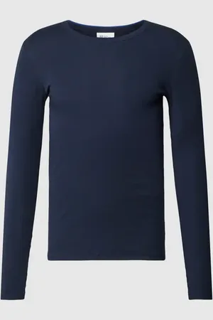 Schiesser Longsleeve mit geripptem Rundhalsausschnitt Modell 