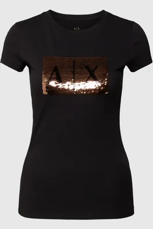 Armani Exchange T-Shirt mit Paillettenbesatz in , Größe XS