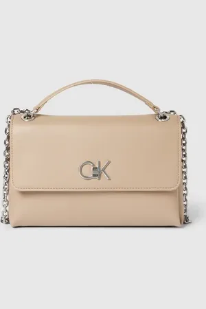 Calvin Klein Handtasche mit Drehverschluss in unifarbenem Design in , Größe 1