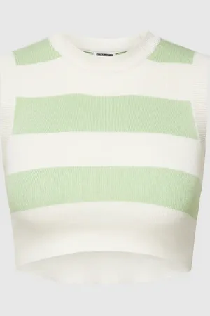 Noisy May Crop Top mit Blockstreifen Modell 