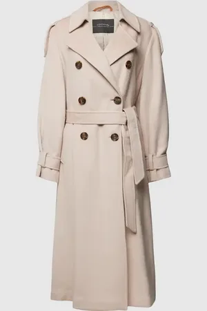 Comma, Trenchcoat mit Bindegürtel in unifarbenem Design in , Größe 40