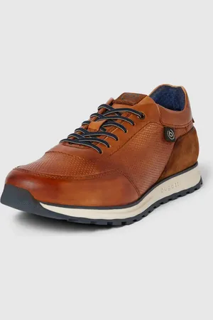 Bugatti Ledersneaker mit Label-Detail Modell 