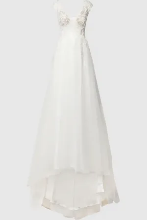 Luxuar Brautkleid mit floraler Spitze in , Größe 32
