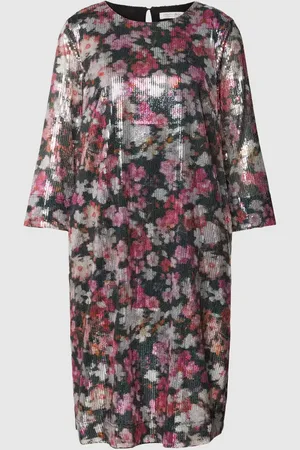 Christian Berg Knielanges Kleid mit Allover-Muster und Paillettenbesatz in , Größe 34