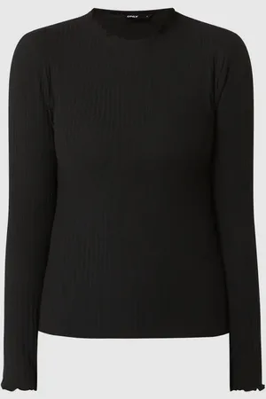 ONLY Slim Fit Langarmshirt mit Rippenstruktur Modell 