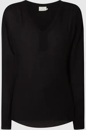 Kaffe Blusenshirt aus Krepp mit Raffungen in , Größe 34