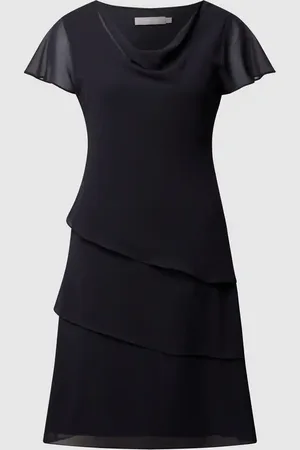 Christian Berg Tailliertes Cocktailkleid mit Volants in , Größe 38