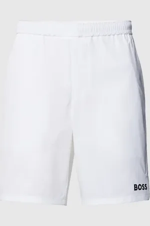 HUGO BOSS Shorts mit Label-Print in , Größe XXL