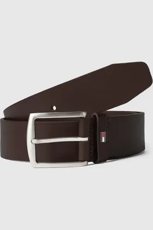 Tommy Hilfiger Ledergürtel mit Logo-Applikation in , Größe 80