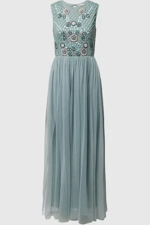 Lace & Beads Abendkleid mit Pailletten- und Ziersteinbesatz in , Größe XS