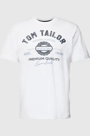 TOM TAILOR Regular Fit T-Shirt aus reiner Baumwolle mit Label-Print in , Größe XXXL