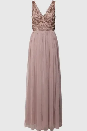 Lace & Beads Abendkleid mit Perlen- und Ziersteinbesatz in , Größe XS