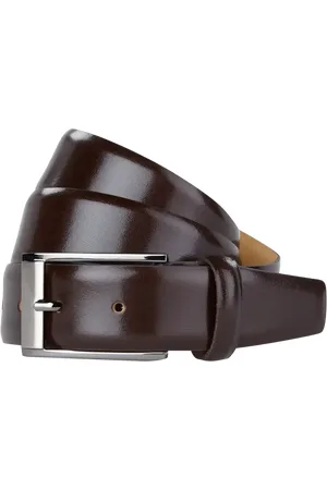 Pierre Cardin Ledergürtel mit Dornschließe in Chrom-Optik in , Größe 85