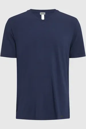Hanro T-Shirt mit geripptem V-Ausschnitt in , Größe M