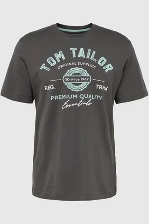 TOM TAILOR Regular Fit T-Shirt aus reiner Baumwolle mit Label-Print in , Größe S