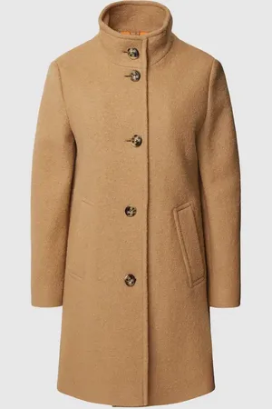 HUGO BOSS Mantel mit Stehkragen in , Größe 42