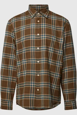 Marc O’ Polo Regular Fit Freizeithemd mit Tartan-Karo und Label-Stitching in , Größe S