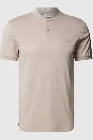 Calvin Klein Slim Fit Poloshirt mit Stehkragen in , Größe XXL