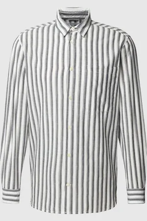 Knowledge Cotton Apparal Regular Fit Freizeithemd mit Knopfleiste in , Größe S