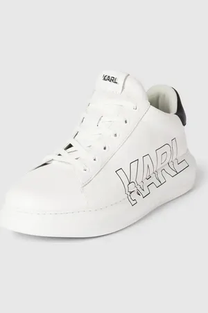 Karl Lagerfeld Sneaker aus Leder mit Label-Print in , Größe 43
