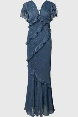 Lipsy London Maxikleid mit Volants und Schnürung in , Größe 34