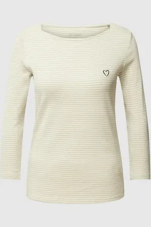 TOM TAILOR Longsleeve mit Streifenmuster und 3/4-Arm in , Größe XS