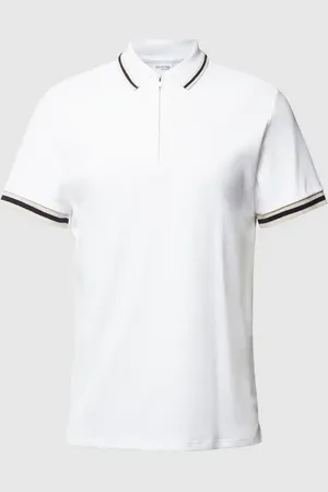 SELECTED Slim Fit Poloshirt mit Label-Detail Modell 
