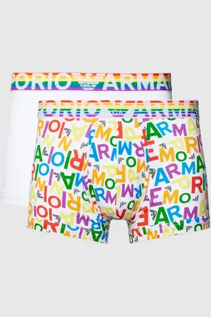 Emporio Armani Trunks mit Allover-Muster im 2er-Pack in , Größe XL