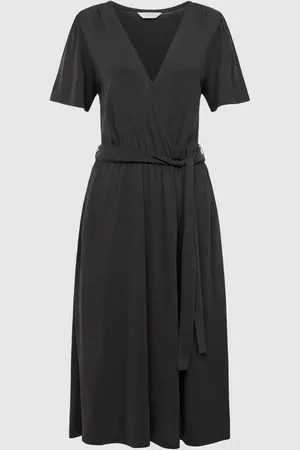 Frogbox Knielanges Kleid mit Bindegürtel in , Größe 40