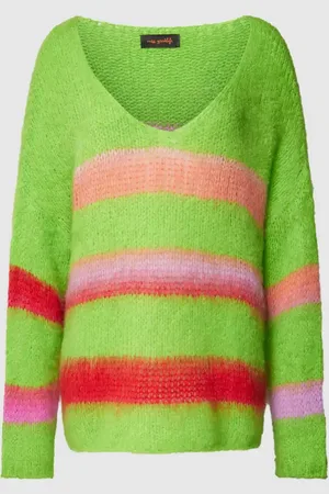 miss goodlife Strickpullover aus Wolle-Mohair-Mix mit Streifenmuster in , Größe L