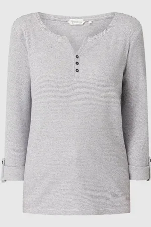 TOM TAILOR Serafino-Shirt mit Streifenmuster in , Größe XS
