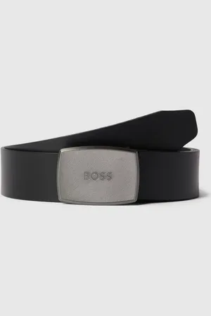 HUGO BOSS Ledergürtel mit Pinschließe in metallic Modell 