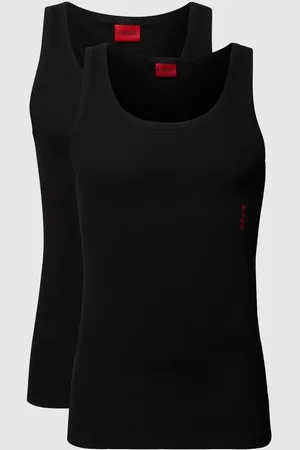HUGO BOSS Tanktop mit Label-Print im 2er-Pack in , Größe L