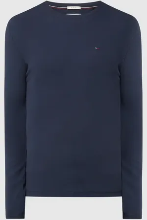 Tommy Hilfiger Slim Fit Longsleeve mit Rippenstruktur in , Größe M