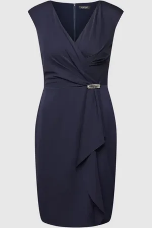 Ralph Lauren Knielanges Kleid mit V-Ausschnitt Modell 