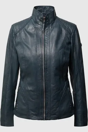 Cabrini Lederjacke mit variablem Stehkragen in , Größe 34