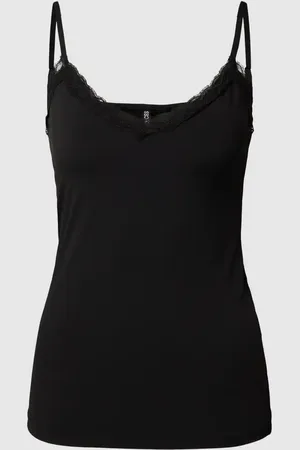Pieces® Top mit Spitzenbesatz Modell "KATE" in , Größe M