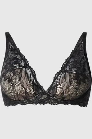 Calvin Klein Bralette aus floraler Spitze - wattiert in , Größe 70A