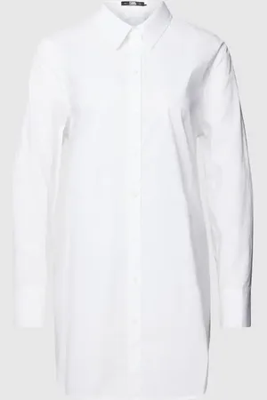 Karl Lagerfeld Hemdbluse aus Baumwolle mit Label-Stitching in , Größe 38