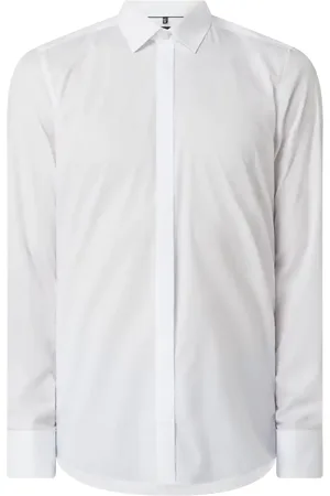 Olymp Slim Fit Smokinghemd aus Baumwolle mit Stretch-Anteil Modell 