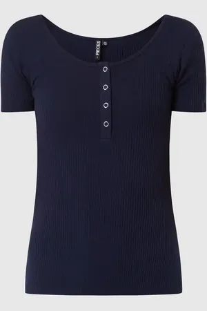 Pieces® T-Shirt mit Rippenstruktur Modell 