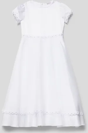weise Kleid mit Rundhalsausschnitt in , Größe 134
