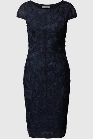 Christian Berg Knielanges Cocktailkleid mit Kappärmeln in , Größe 44
