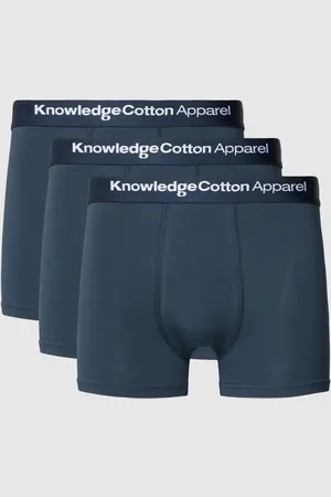 Knowledge Cotton Apparal Trunks mit elastischem Label-Bund im 3er-Pack in , Größe S