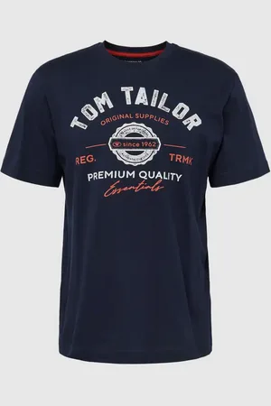 TOM TAILOR Regular Fit T-Shirt aus reiner Baumwolle mit Label-Print in , Größe S
