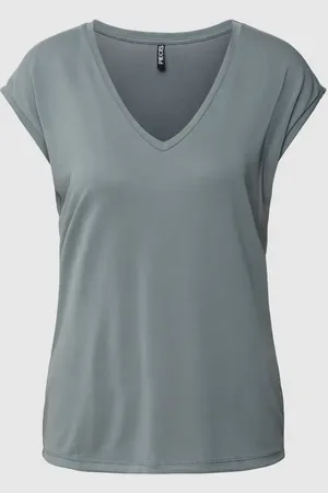 Pieces® T-Shirt mit V-Ausschnitt Modell 