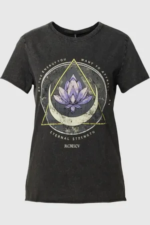 ONLY Regular Fit T-Shirt aus reiner Baumwolle mit Motiv-Print Modell 