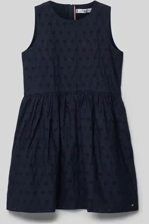 Tommy Hilfiger Knielanges Kleid mit floraler Stickerei in , Größe 164